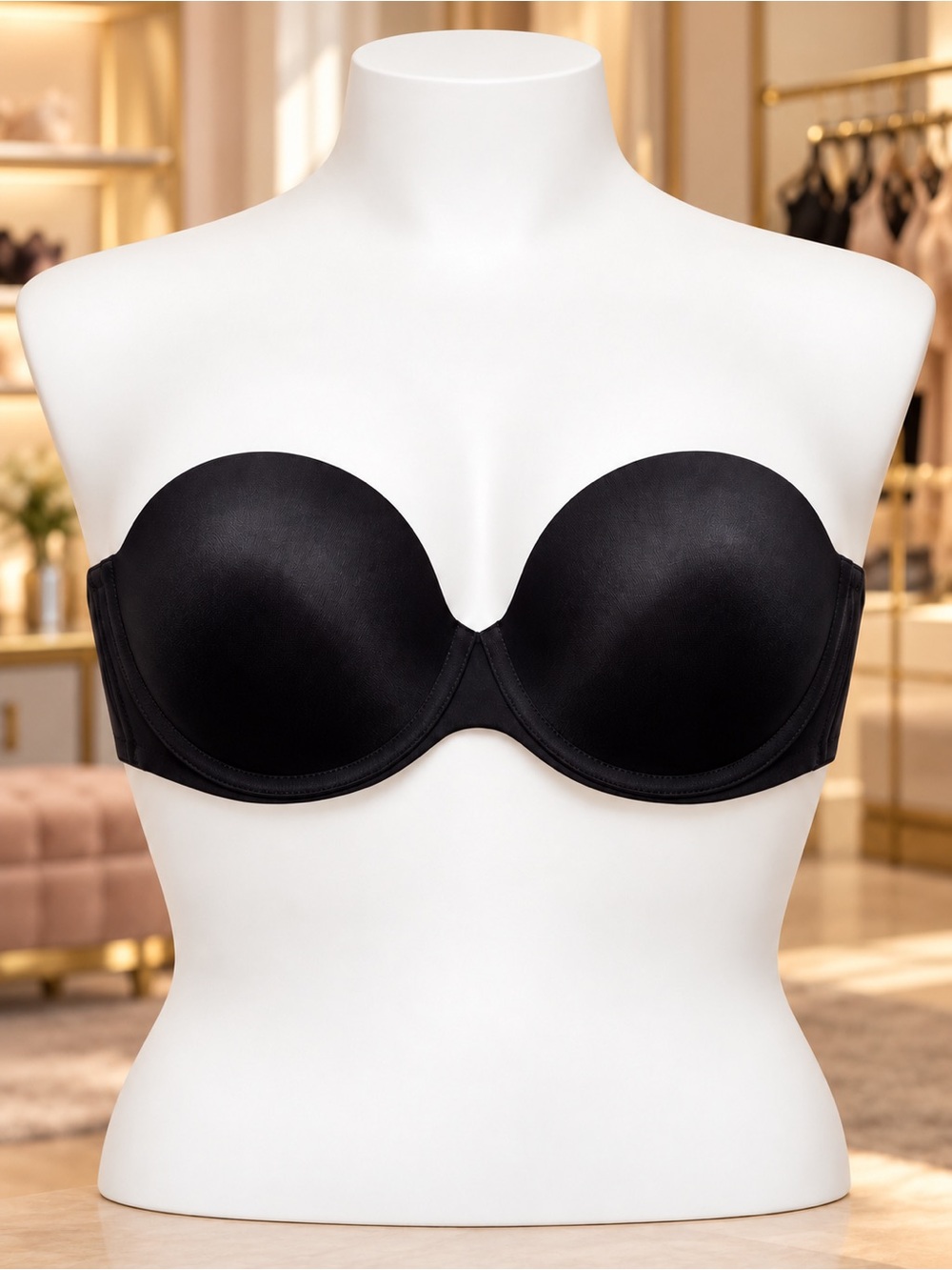 Maidenform Stay Put Strapless Push-Up Bra Black 36A NWT